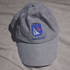 Savannah Gray Cap with Blue Shield and Red Sail
